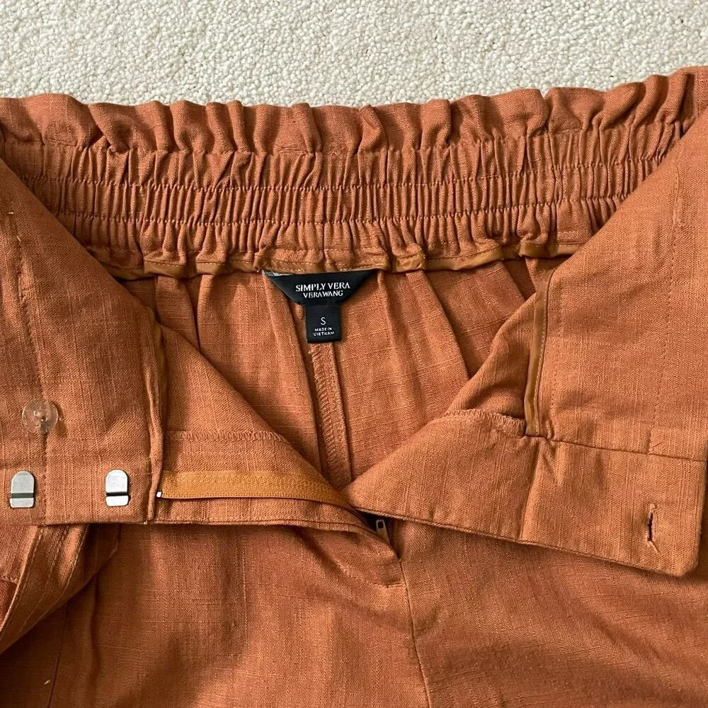 Simply Vera Vera Wang Sierra Brk Viscose Linen Cargo Shorts NWT Women's Size S - Picture 5 of 7